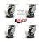 Service Caster 6 Inch Heavy Duty Semi Steel Cast Iron Swivel Caster Set with 2 Swivel Locks SCC-KP92S630-SSR-BSL-2-S-2 - alternate 1